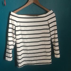 & Other Stories Striped 3/4 sleeve blouse